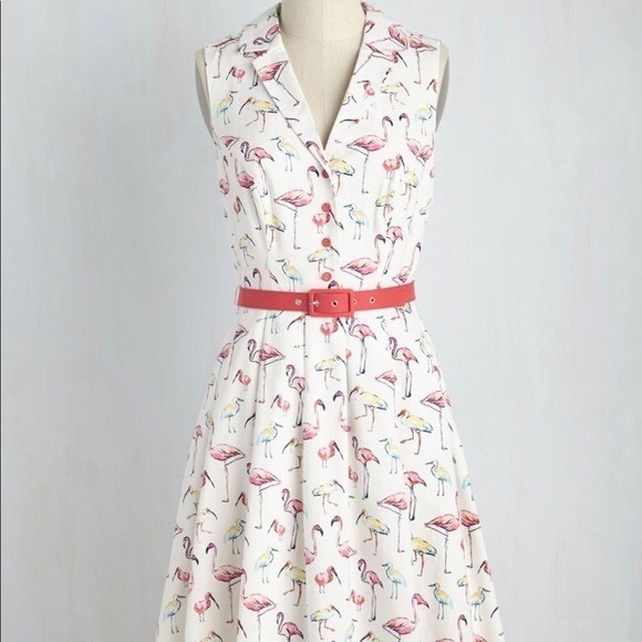 Modcloth Dresses & Skirts - Flamingo Shirtdress